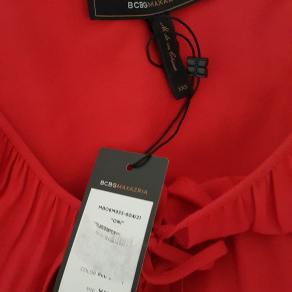 New BCBGMaxAzria Oni Dress XXSmall Cape Sleeve Hi Low - Picture 3 of 3